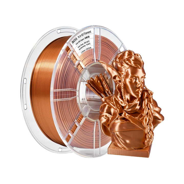iBOSS PLA Plus (PLA+) Glänzendes Seide 3D Drucker Filament 1,75mm, Seiden filament Masshaltigkeit +/