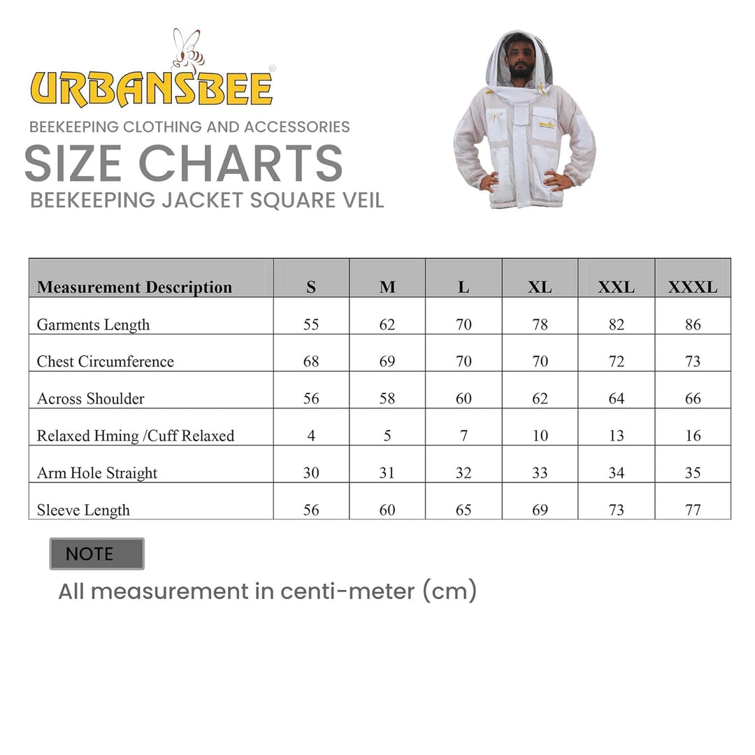 URBANSBEE Beekeeping Jacket 3-Layer Round Hat Pattern Vented Mask Beekeeping Jacket Protection for B