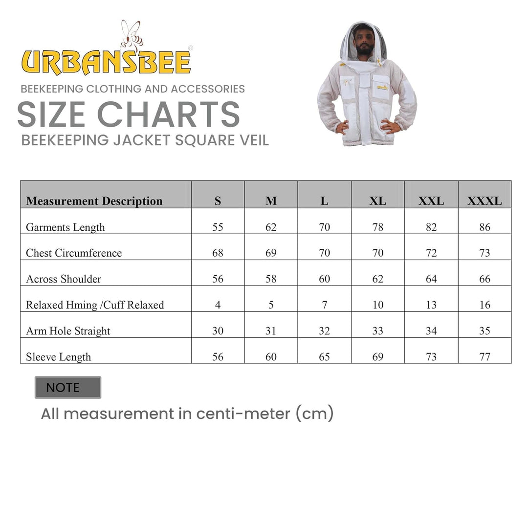 URBANSBEE Beekeeping Jacket 3-Layer Round Hat Pattern Vented Mask Beekeeping Jacket Protection for B