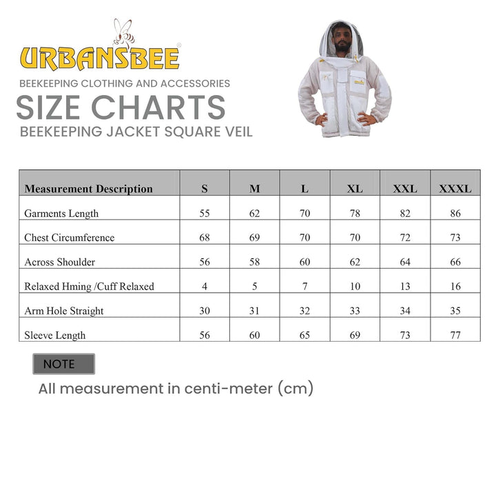 URBANSBEE Beekeeping Jacket 3-Layer Round Hat Pattern Vented Mask Beekeeping Jacket Protection for B