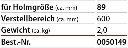 HYMER Fussverlängerung für Sprossenleitern Holmgrösse 89 mm, 0050149