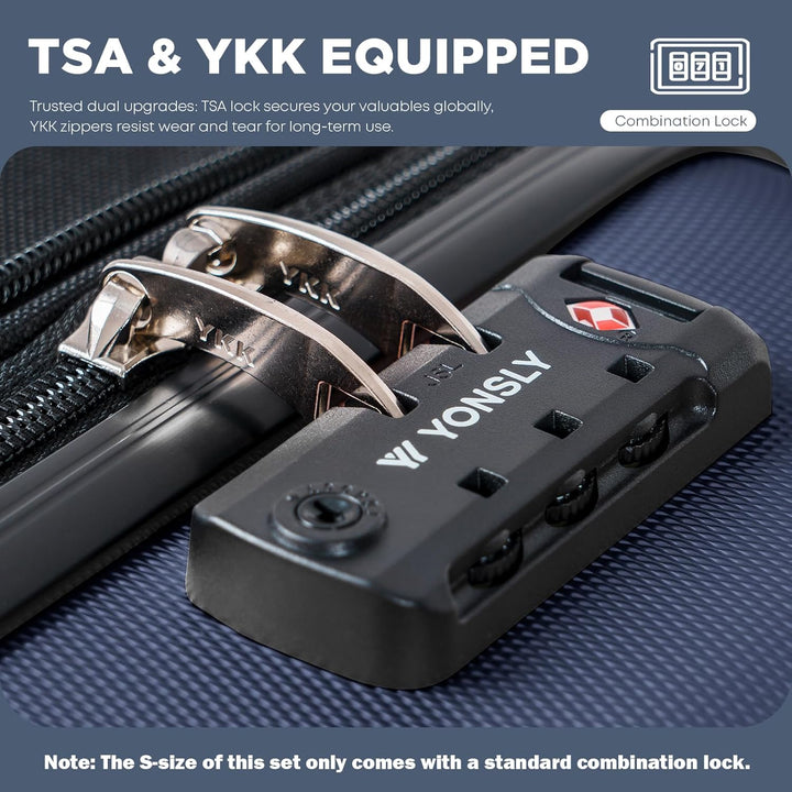 Reisekoffer Suitcase, Erweiterbarer Hartschalenkoffer Trolley mit TSA-Schloss und hochwertigem YKK-R