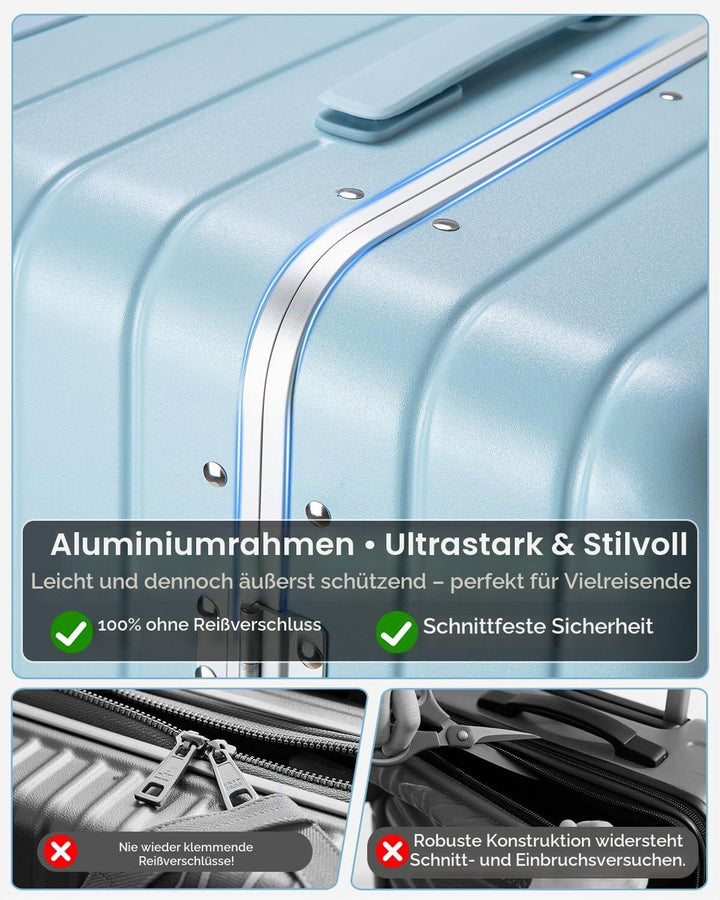 Sea choice Kofferset 2 Teilig Hartschale Trolley Handgepäck mit Laptopfach und Grosse Kapazität 30in