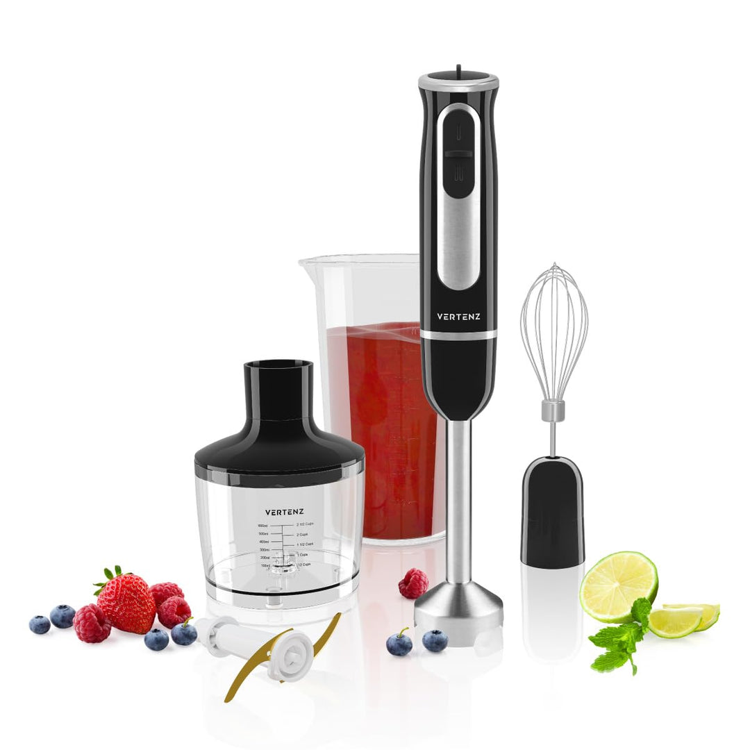 VERTENZ Titan 40 | Stabmixer Elektrischer 3-en-1 | Mix- und Messbecher 860ml | Schneebesen | Zerklei