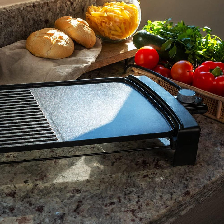 Cecotec Elektrische Grillplatte Tasty&Grill 2500 BlackWater MixGrill. 2150 W, Antihaftbeschichtung,