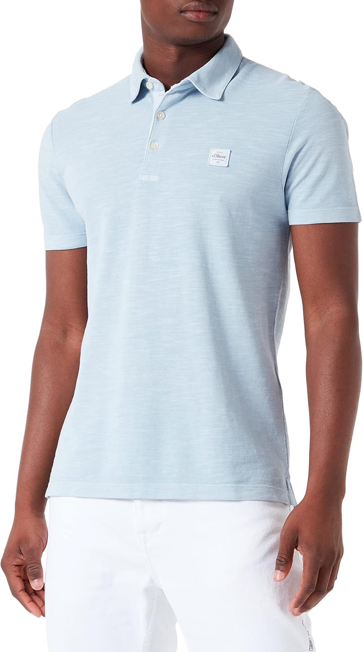 s.Oliver Men's Poloshirt, Kurzarm, Blue, M