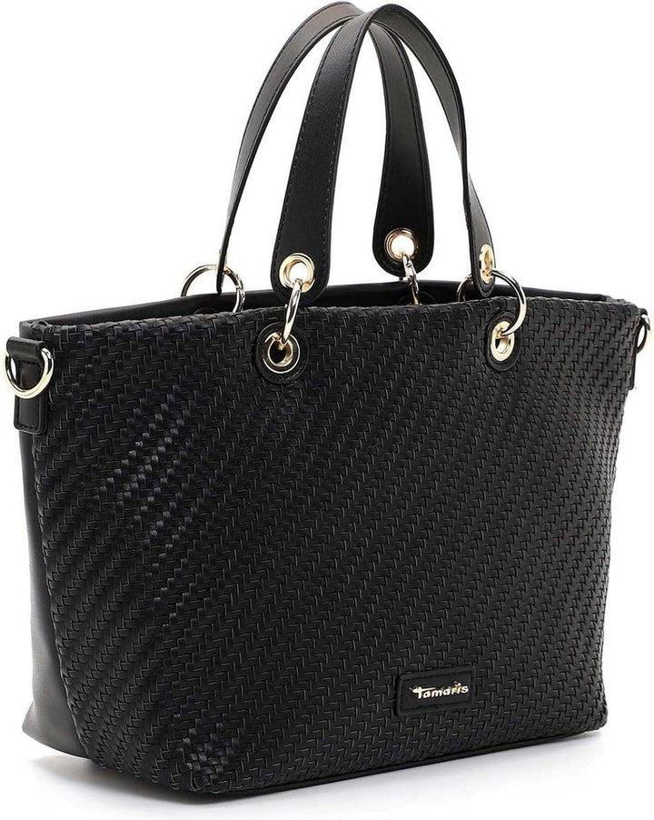 Tamaris Shopper Leila 32143 Damen Handtaschen Mustermix Einheitsgrösse Schwarz, Einheitsgrösse Schwa