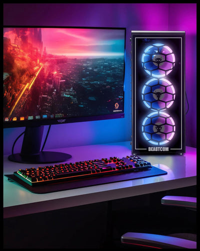 BEASTCOM Q5 | Pro Gaming, Gaming PC, Intel i9-11900KF 8X 5,30GHz 16 Threads, NVIDIA RTX 4060 Ti 8GB,