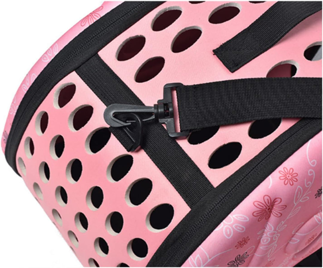 Tragetasche Katze, Atmungsaktive Hundebox Faltbar Mit Schultergurt 42X28X30cm,Hundetasche für Kleine
