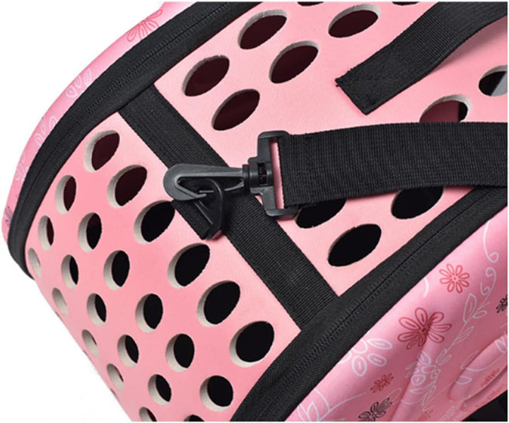 Tragetasche Katze, Atmungsaktive Hundebox Faltbar Mit Schultergurt 42X28X30cm,Hundetasche für Kleine