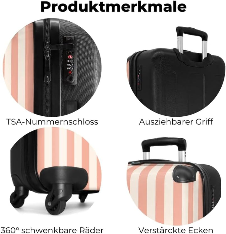 NoBoringSuitcases.com® Reisekoffer 67cm 72L Personalisiert - Grosser Hartschalenkoffer mit Rollen, L