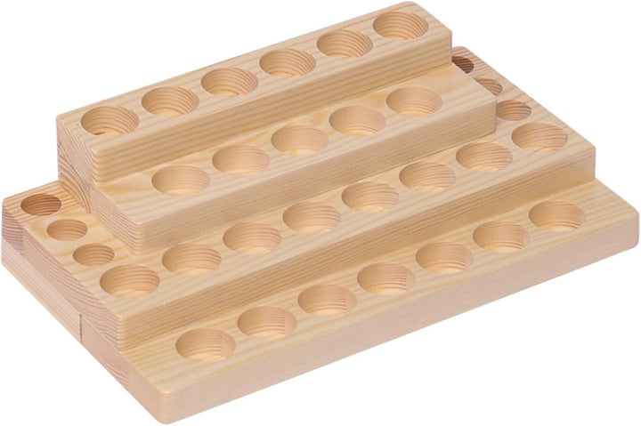 RoseFlower Luxus Holz Ätherisches Öl Organisator Behälter Duftöle Display Ständer, 30 Löcher Aufbewa