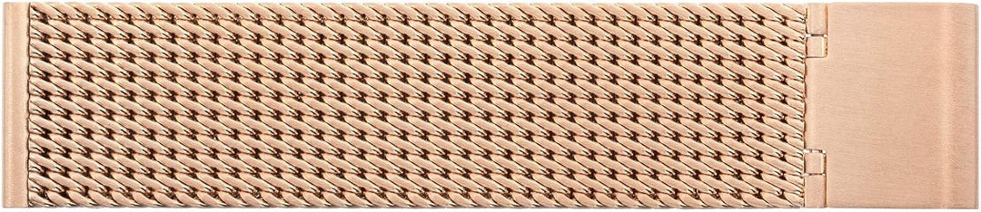 16mm BandOh Edelstahl Milanaise Uhren Armband Rosé mit Sicherheitsverschluss