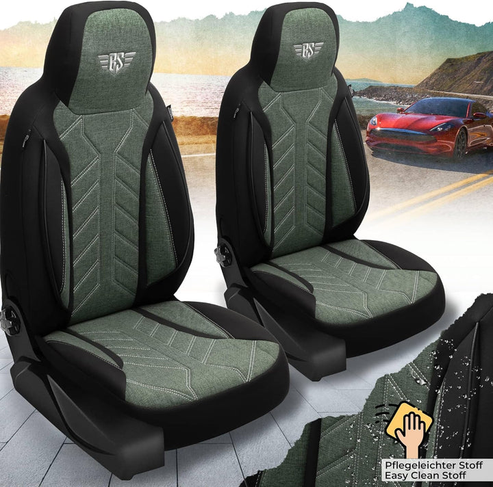 BREMER SITZBEZÜGE Mass Sitzbezüge Schonbezüge für Skoda Octavia 3 Typ 5E PLKT213 PLKT213 - Schwarz/O