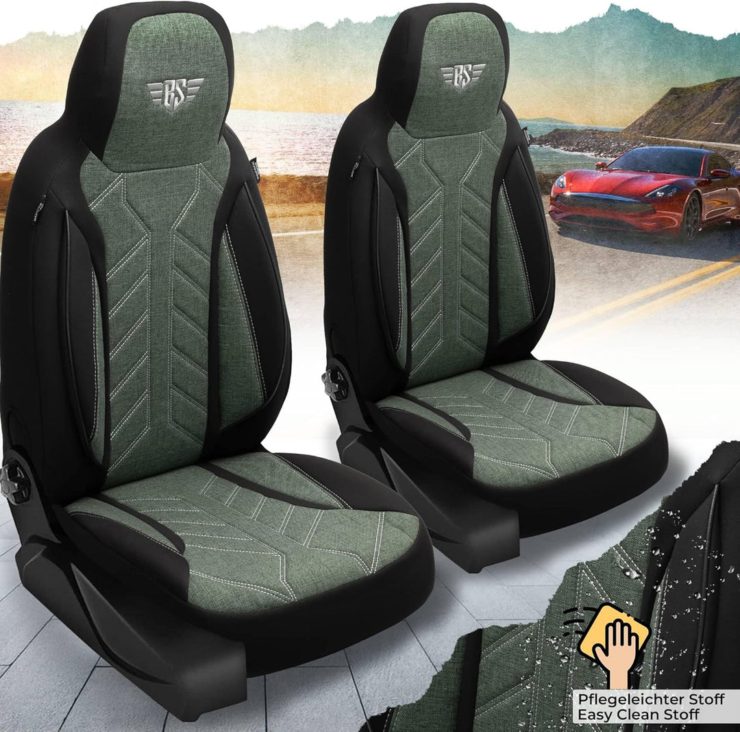 BREMER SITZBEZÜGE Mass Sitzbezüge Schonbezüge für Skoda Superb 1 Typ 3U PLKT213 PLKT213 - Schwarz/Ol