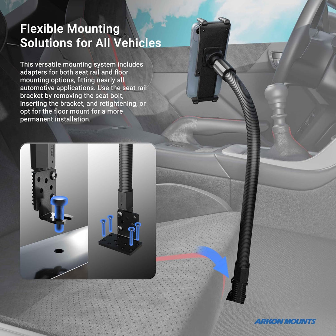 ARKON Kfz-Halterung für iPhone 7, 6S, 6 Plus, iPhone 7 6S, 6, Galaxy Note 5, 4, S7, Schwarz, Halteru
