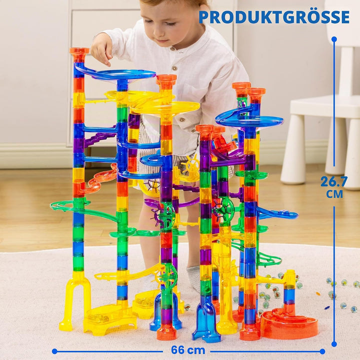 JOYIN 207 Stück leuchtende Murmeln, Bausteine, Spielzeug, 5 leuchtende Glasmurmeln, Stem-Spielzeug f