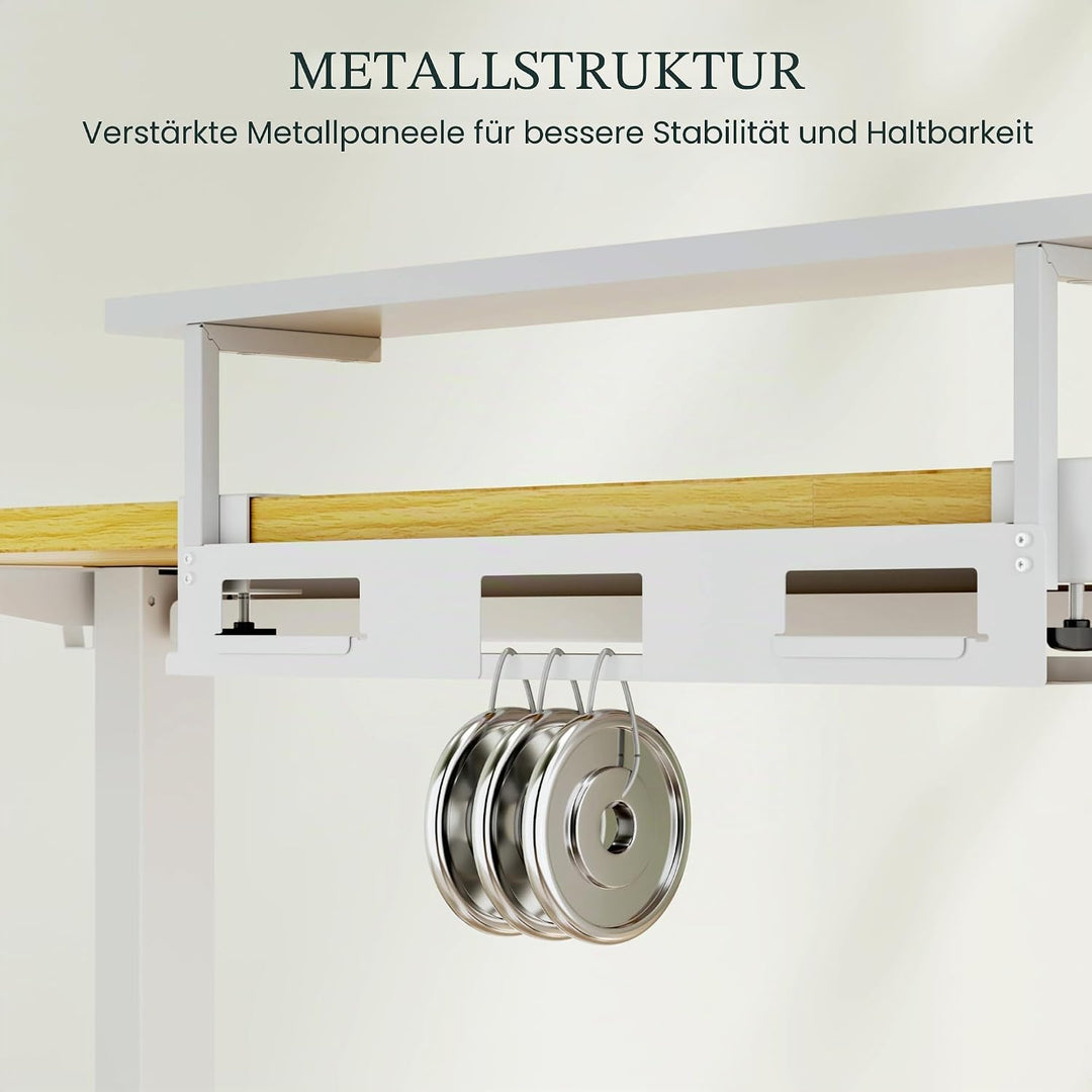 FlexiSpot Monitorerhöhung mit Kabelmanagement, Schreibtisch Aufsatz, klemmbare Schreibtischablage, S