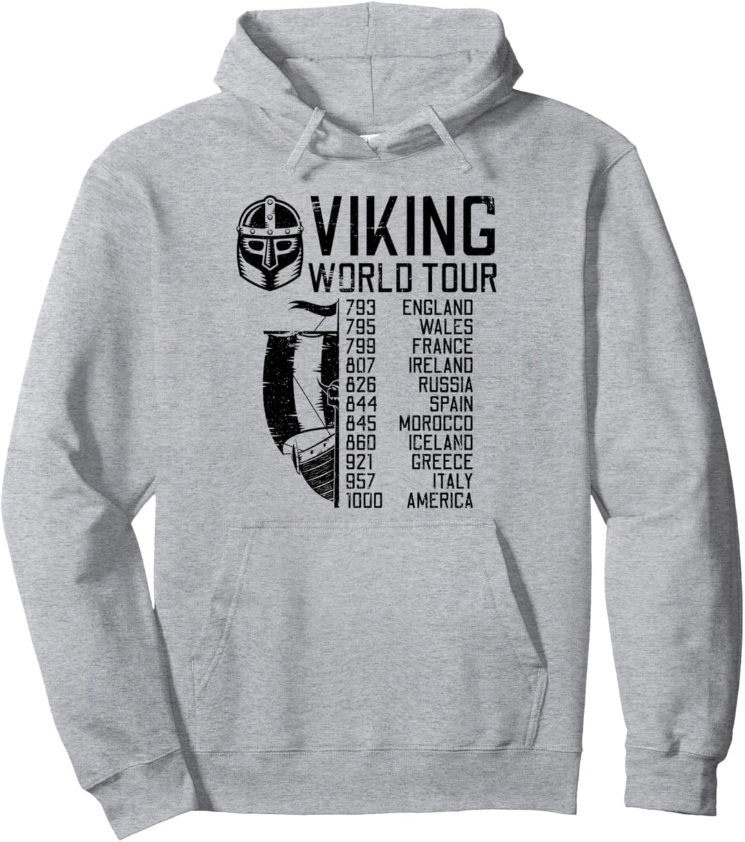 Viking World Tour | Wikinger Welttournee | Mythologie Pullover Hoodie