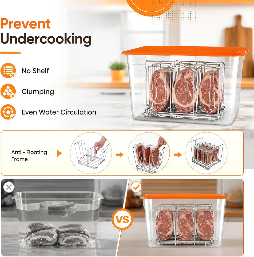 Sous Vide Behälter 12L Sous Vide Container mit Deckel BPA-frei | Sous Vide Set mit Thermohülle und R