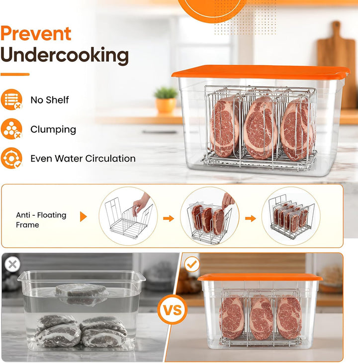 Sous Vide Behälter 12L Sous Vide Container mit Deckel BPA-frei | Sous Vide Set mit Thermohülle und R