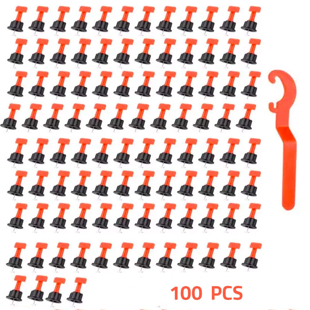 TOPWAY Fliesenausgleichssystem 100 Stück Packung Wiederverwendbare Fliesenausgleicher Abstandhalter