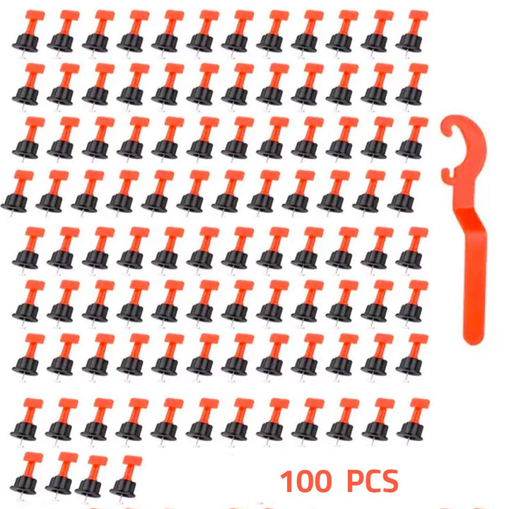TOPWAY Fliesenausgleichssystem 100 Stück Packung Wiederverwendbare Fliesenausgleicher Abstandhalter