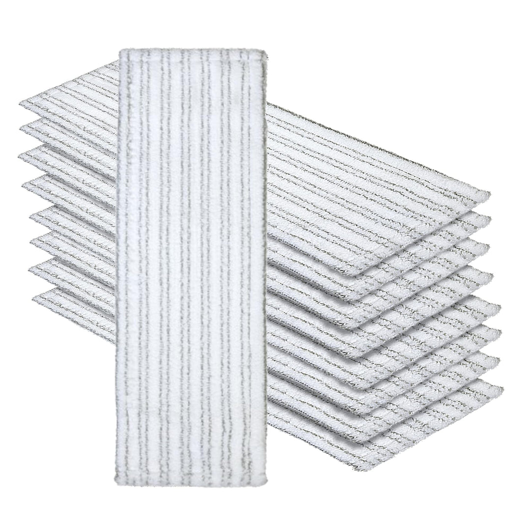 Okaei 10 Stück Wischmopp Bezug (40 cm) - Premium Bodenwischer-Wischbezug aus 100% Microfaser - Bezug