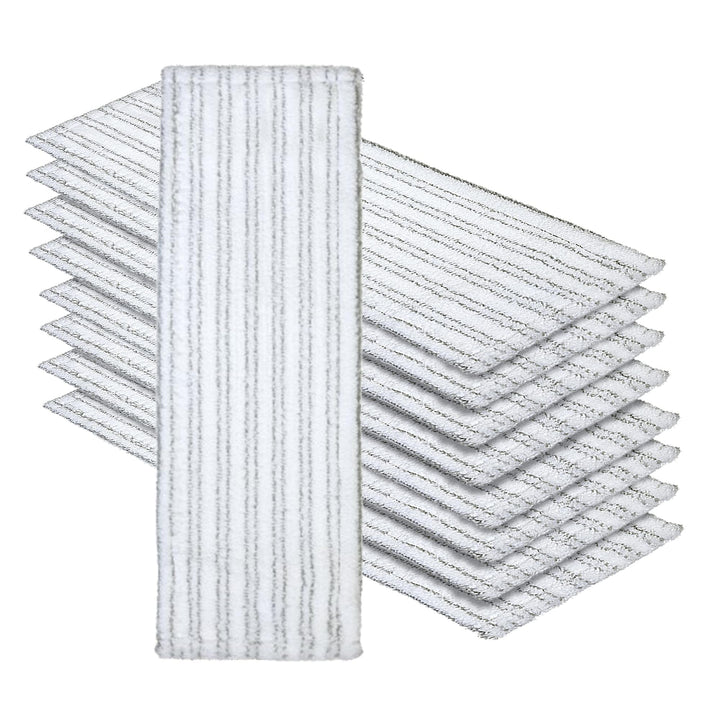 Okaei 10 Stück Wischmopp Bezug (40 cm) - Premium Bodenwischer-Wischbezug aus 100% Microfaser - Bezug