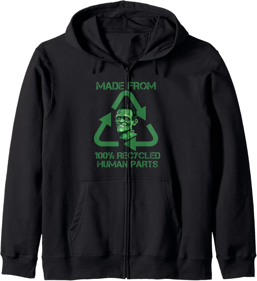 Frankenstein aus 100% recycelten menschlichen Teilen - Halloween Kapuzenjacke