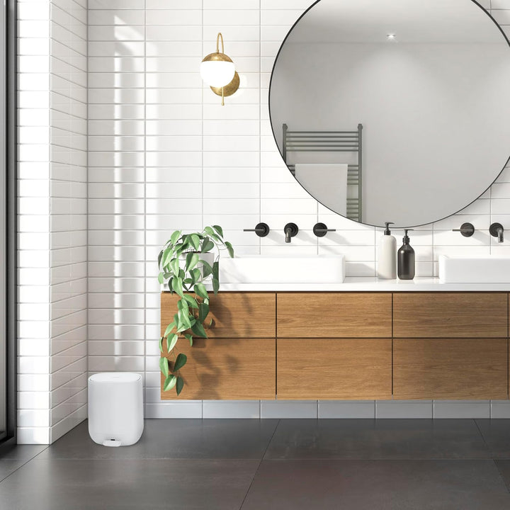 YourCasa Mülleimer Bad [5L] - Elegantes Design - Badeimer - Kosmetikeimer Badezimmer Klein - Badmüll