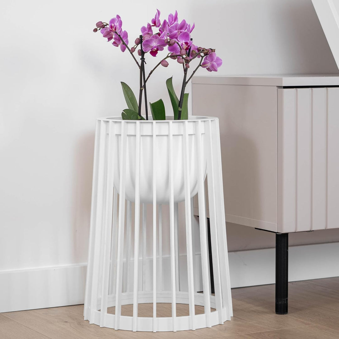 KADAX Blumentopfständer Aytre, Blumenständer aus Kunststoff, Pflanzenständer, Pflanzentisch, Blument
