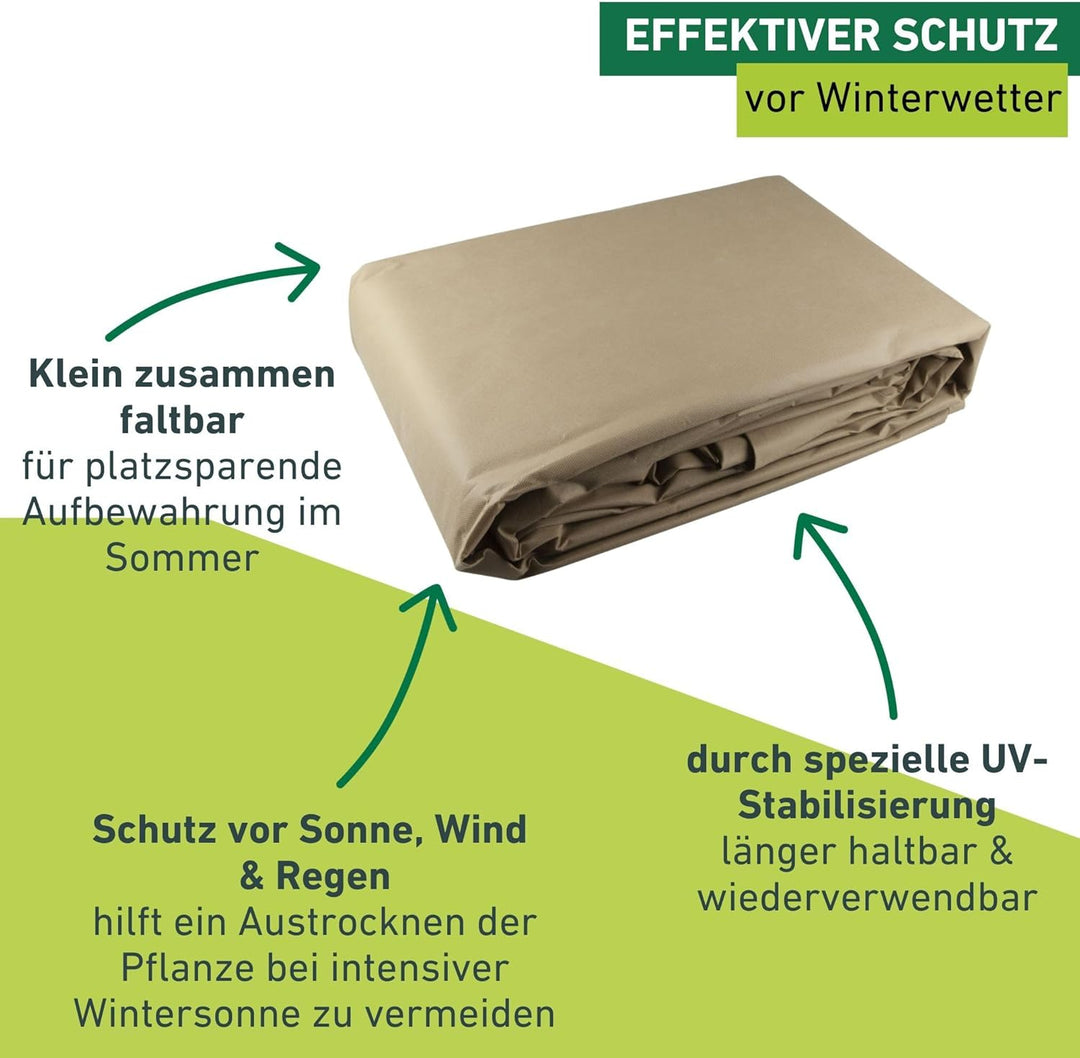 Windhager Winter-Vlieshaube Superprotect XXXL, Kälteschutz, Frostschutz für Pflanzen, Abdeckvlies, 3