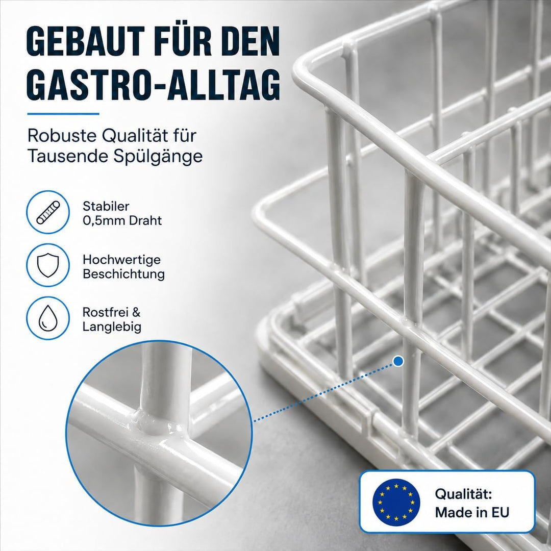 Spülkorb Drahtgitterkorb 500x500 mm - 4 Reihen Gastronomie Professional Gläserspülkorb vers. Grössen