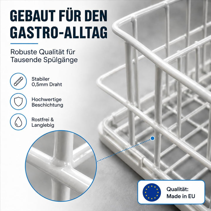 Spülkorb Drahtgitterkorb 500x500 mm - 4 Reihen Gastronomie Professional Gläserspülkorb vers. Grössen