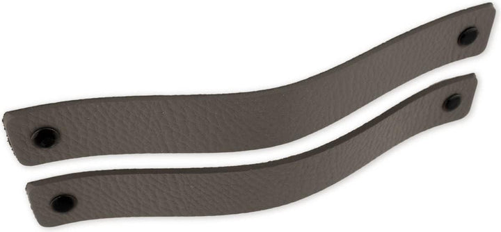 Brute Strength - Ledergriffe für Möbel - Grau - 12 Stück - 20 x 2,5 cm - Schrankgriff, Türgriff für