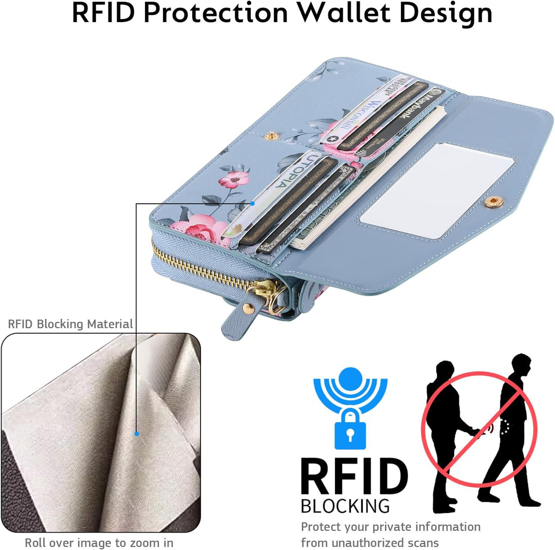 URMAX für iPhone 14 Pro Max LederHülle Handyhülle [Premium PU Leder] [Kartenfach] [Magnetverschluss]