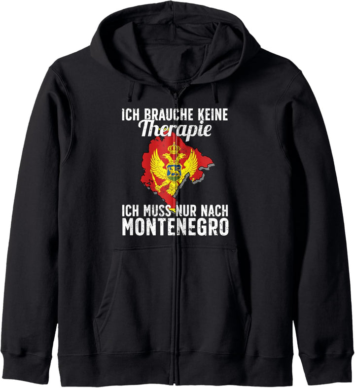 Montenegrinische Flagge I Montenegro Urlaub I Montenegro Kapuzenjacke