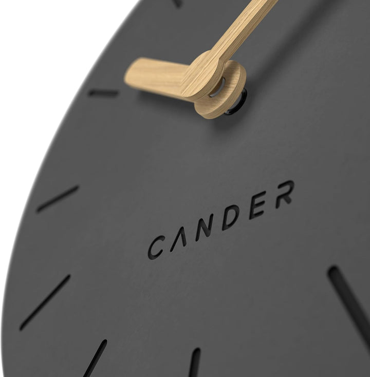 Cander Berlin MNU 2615 G Tischuhr grau 15 cm batteriebetrieben ohne Ticken Vintage analog modern Hol