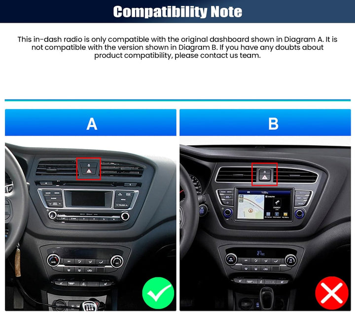 CAMECHO Android 15 Qualcomm Octa Core 4G+64G Autoradio für Hyundai i20 (2015-2018) mit Carplay Andro