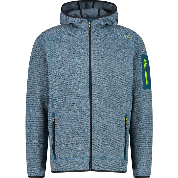 CMP Herren Herren-knit-tech-jacke mit Fester Kapuze MAN JACKET FIX HOOD 48 Rifftiefer See, 48 Riffti