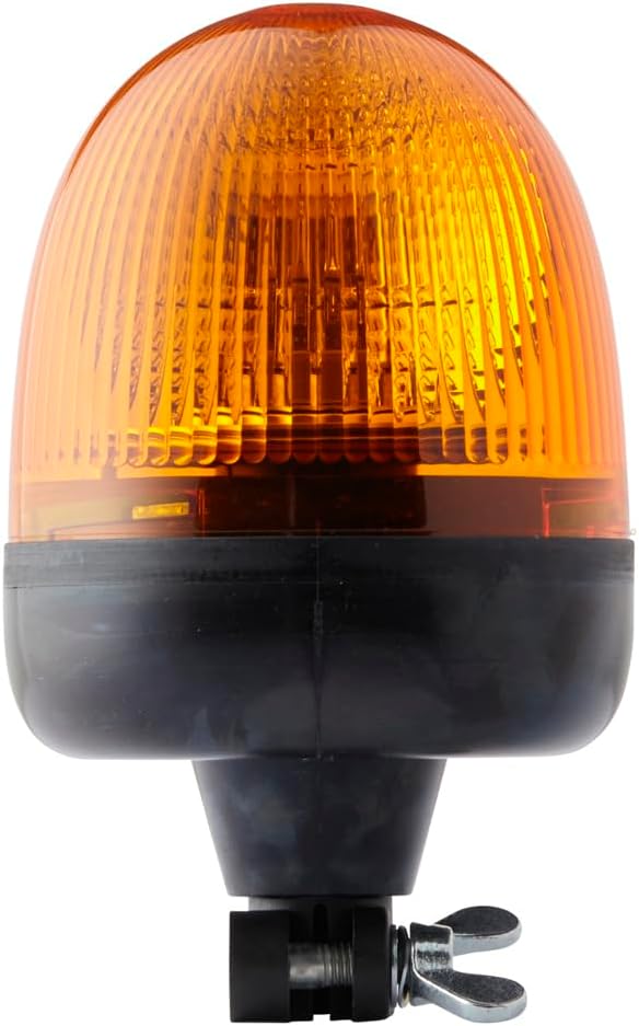 HELLA - Halogen-Rundumkennleuchte - Rota Compact - 12V - gelb - Rohrstutzen, flexibel - Menge: 1 - 2