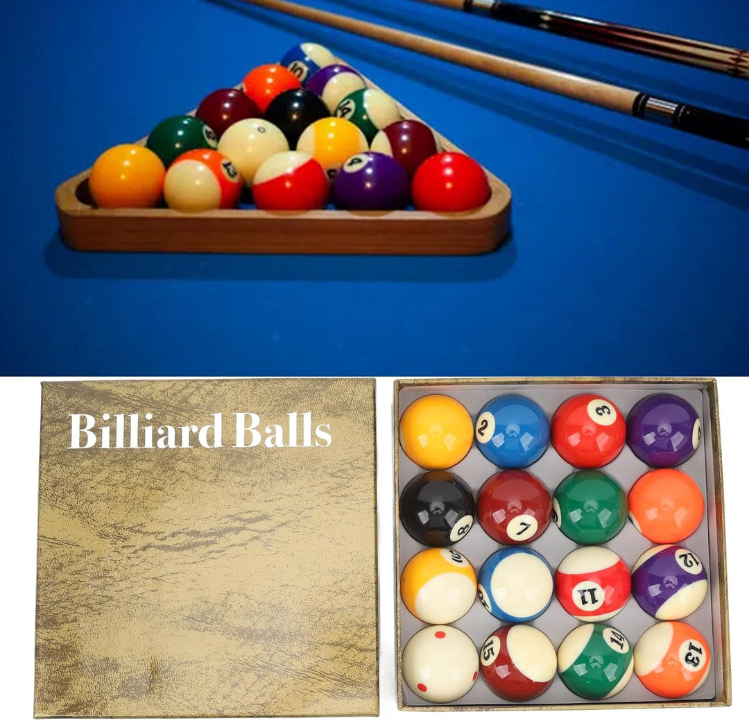Billardkugeln Set, 16 Stück Billiard Kugel Set 5,72 cm/2,25 Zoll Billardkugel Harz Billiardtisch Bäl