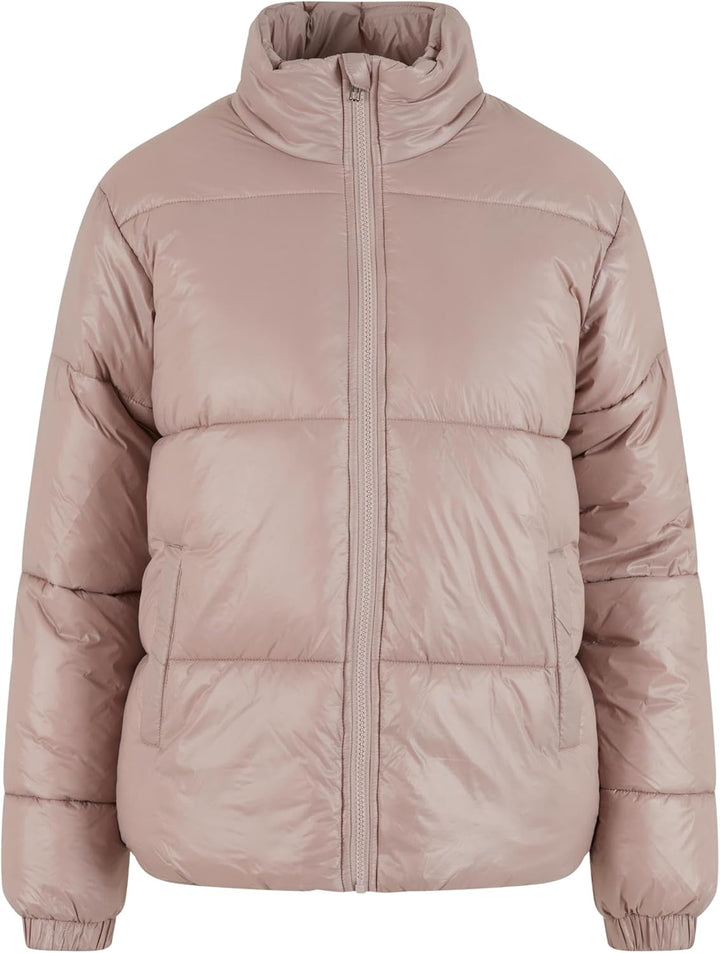Urban Classics Ladies Recycled Short Shiny Puffer Jacket XS Duskrose, XS Duskrose