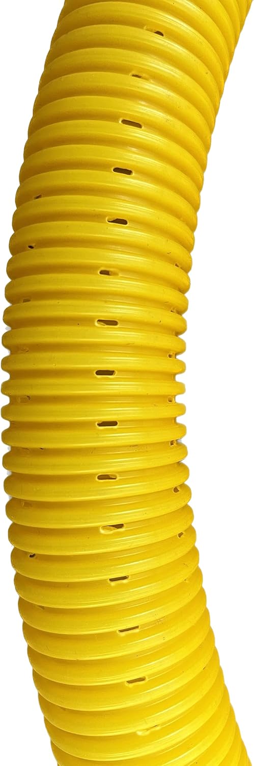 Drainagerohr DN50 25 m gelb PVC gelocht | Entwässerungssystem Abflussrohr Drainageschlauch Entwässer
