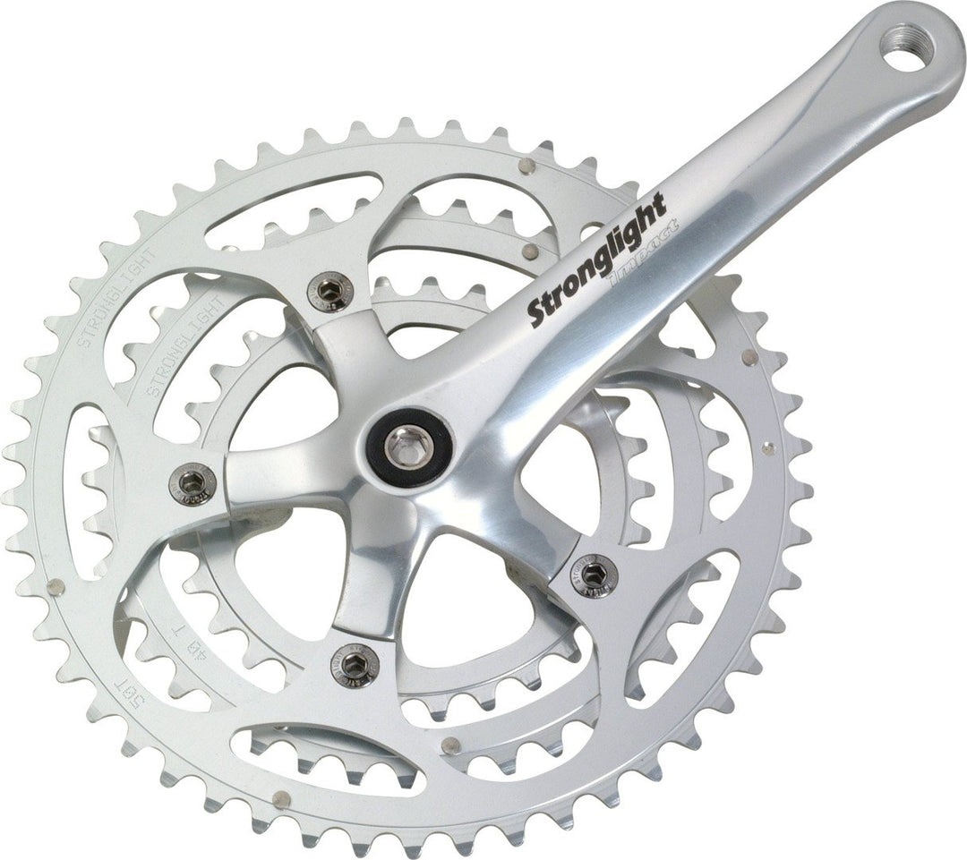 Stronglight Unisex – Erwachsene Impact Compact Kettenradgarnitur, Silber, Einheitsgrösse