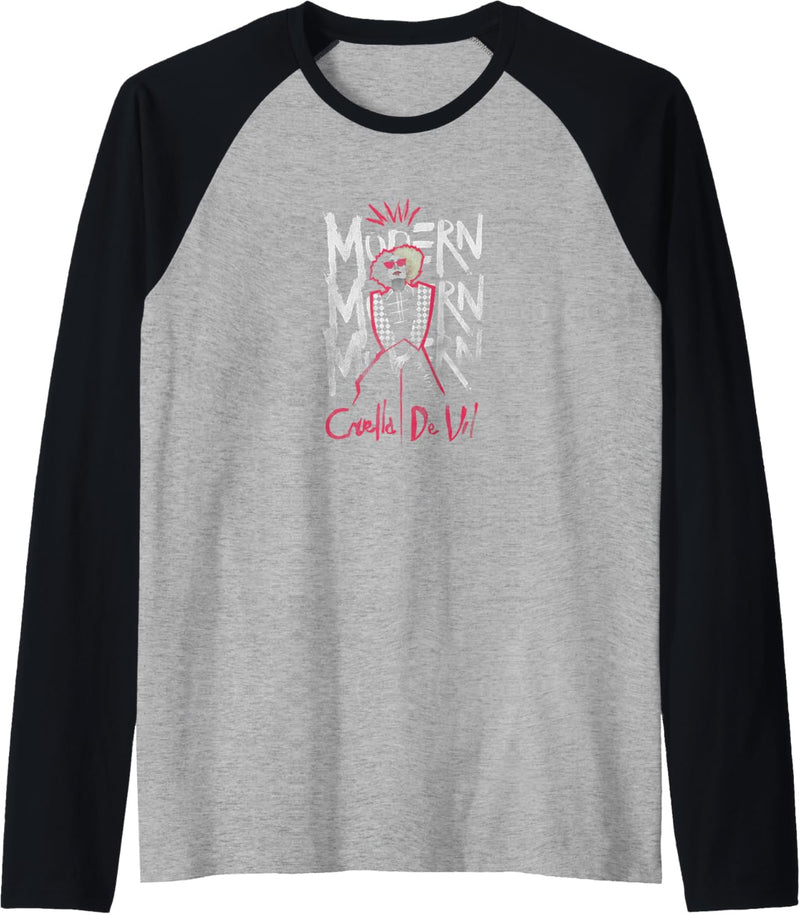 Disney Cruella De Vil Modern Stack Raglan