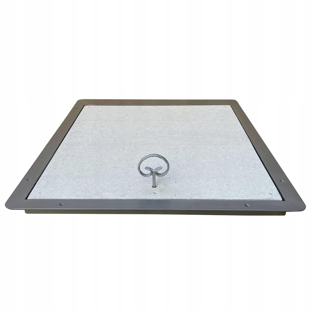 Bodenluke 70x60 cm für Keller Revisionsschacht Begehbare Schachtabdeckung mit stabilem Rahmen und Ga