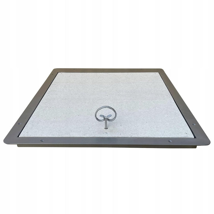 Bodenluke 70x60 cm für Keller Revisionsschacht Begehbare Schachtabdeckung mit stabilem Rahmen und Ga