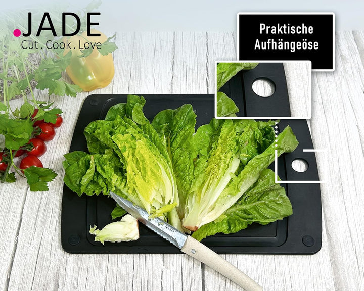 JADE Schneidebrett Gourmet Gripper, Zellulose-Laminat, mit Saftrille & Antirutschfüssen, beidseitig